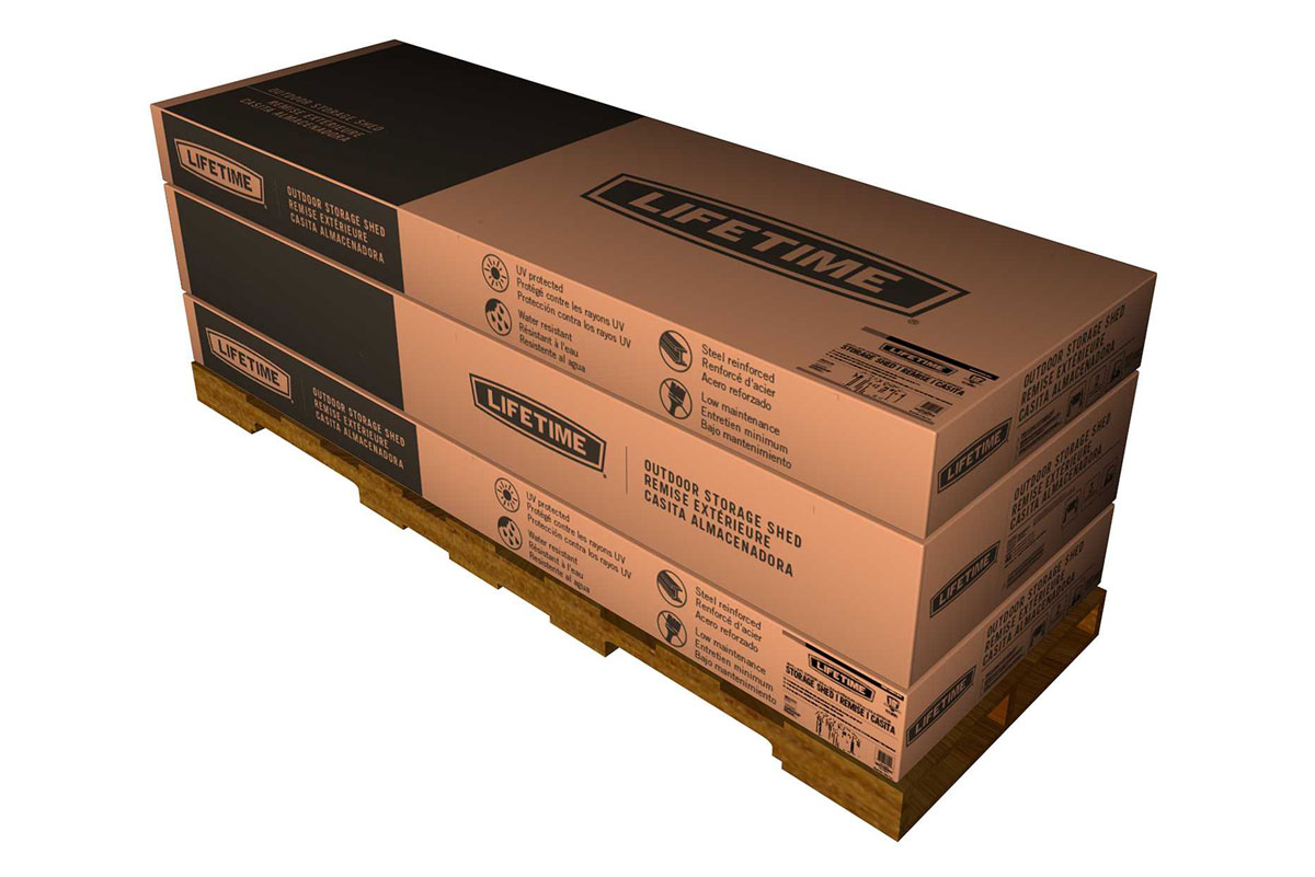 Сарай (хозблок) с боковой дверью WOODLOOK 15x8 DD 60318 с двускатной крышей, из пластика, для дачи или загородного дома