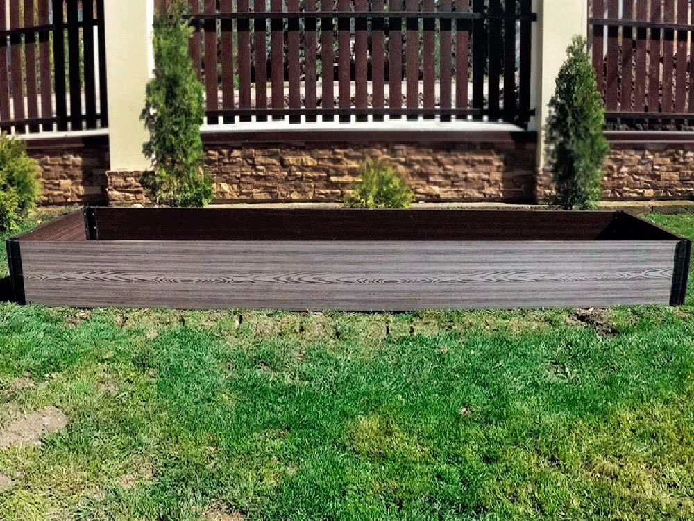Высокая грядка Holzhof из ДПК (ДОСКА), коричневая 300х30х2950 mm