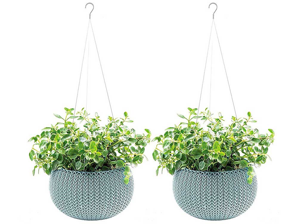 Подвесной Keter COZIES S из пластика ⌀ 28 см, 3,2 л текстура под ротанг
