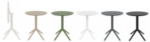 Складной круглый стол Sky Folding Table 60, Siesta, пластиковый, обеденный