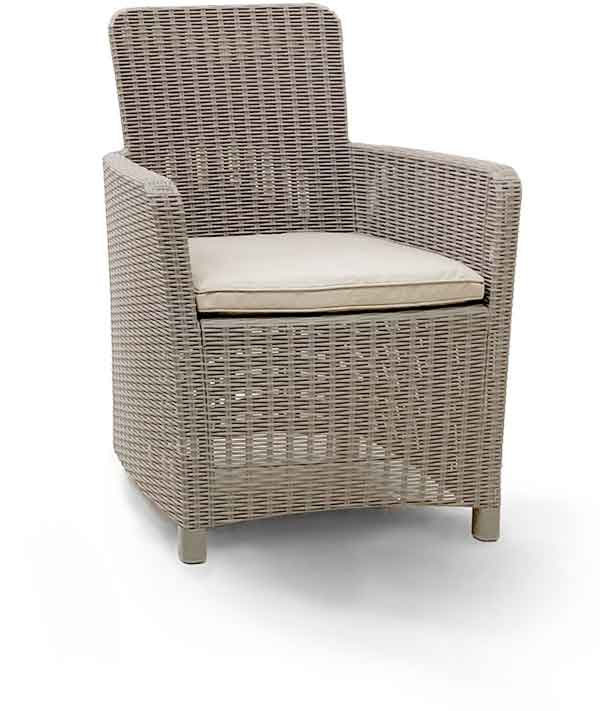 Уличное пластиковое кресло Beenera MANHATTAN ARMCHAIR под ротанг