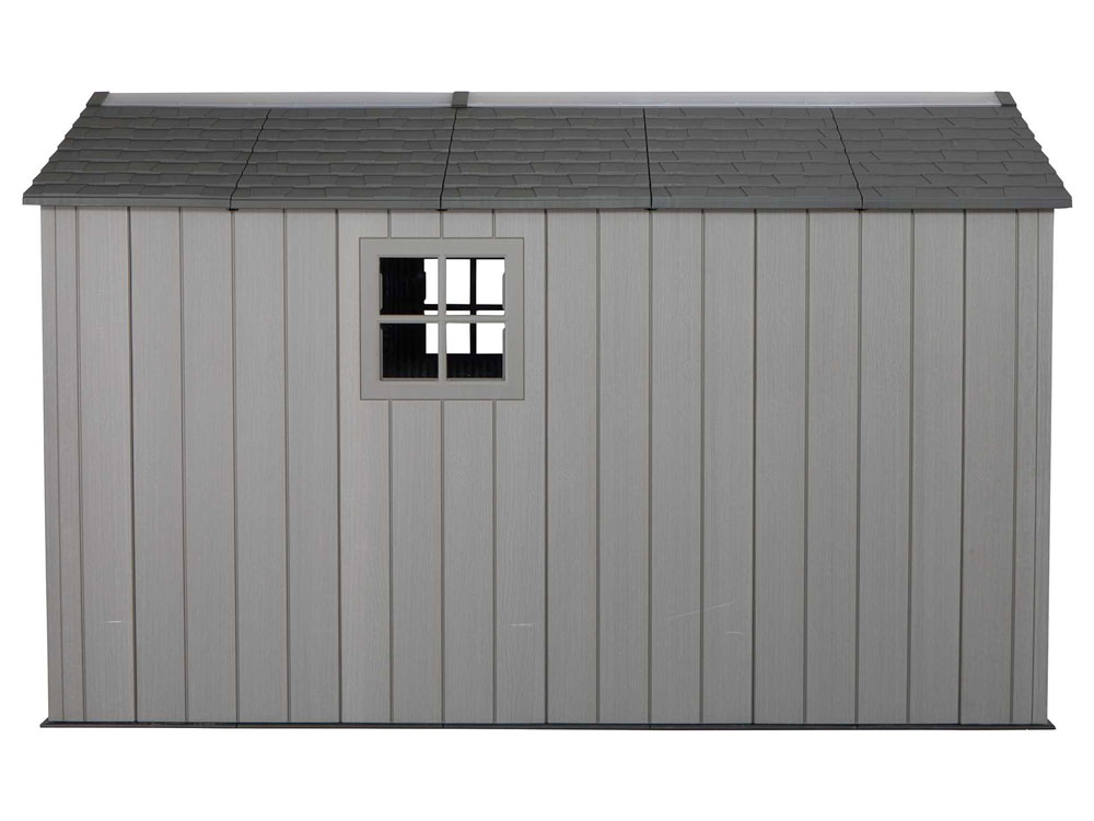 Сарай (хозблок) для дачи WOODLOOK 7х12 60311 габариты 356 х 213 см из пластика, с двускатной крышей, для загородного дома